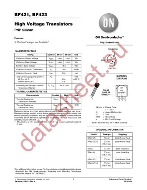 BF421ZL1 datasheet  